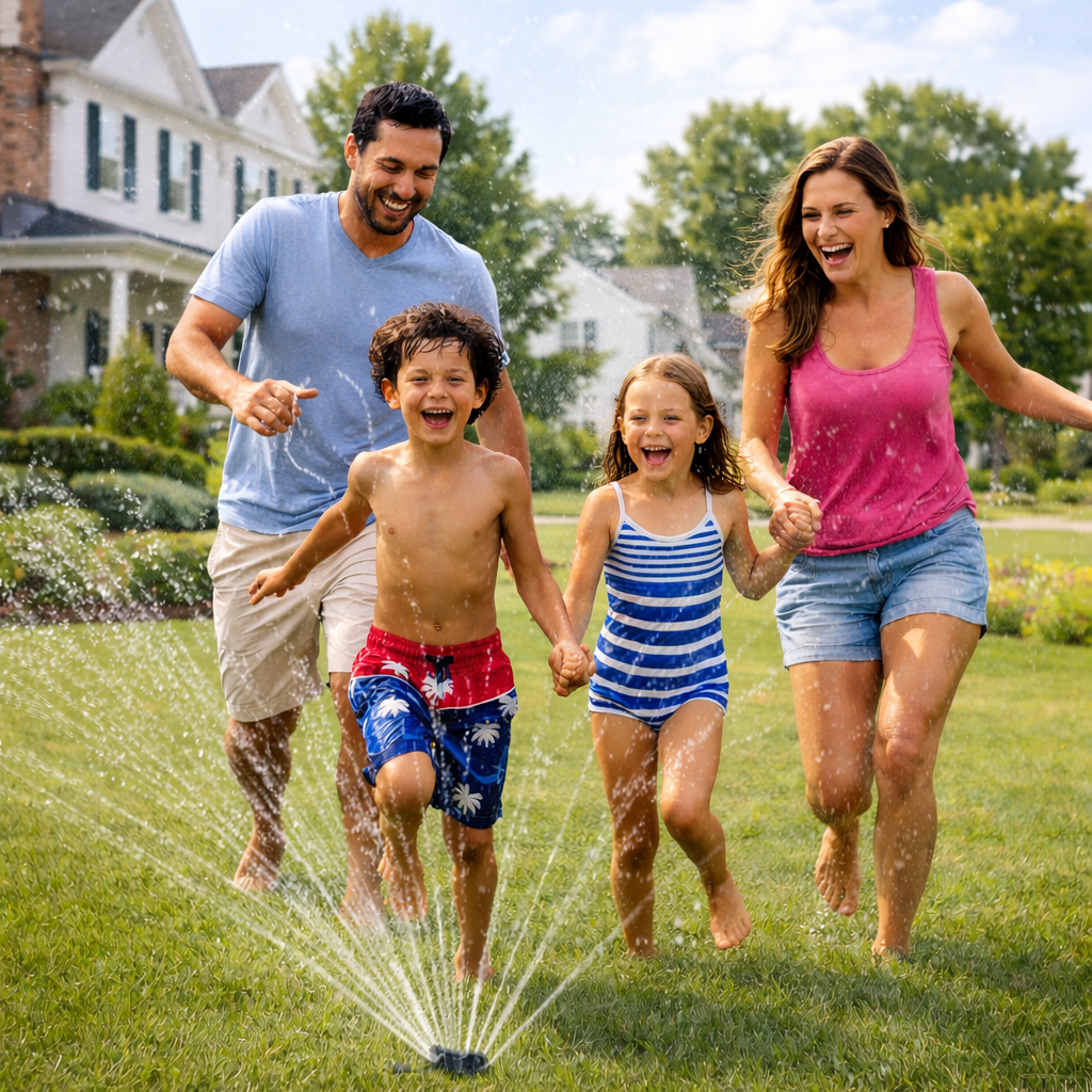 Family enjoying clean water with AerPro